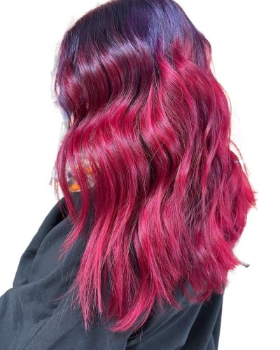 Rooted Vivid Hair Color with Balayage Ombre - CA Colors Salon & Hair Extensions in Pittsburgh, PA