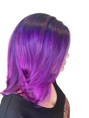 Vivid Purple Hair Color With Shaddow Root - CA Colors Salon & Hair Extensions in Pittsburgh, PA